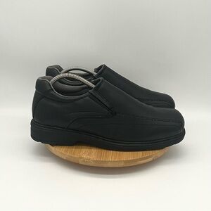 TKS Black Slip-On Shoes